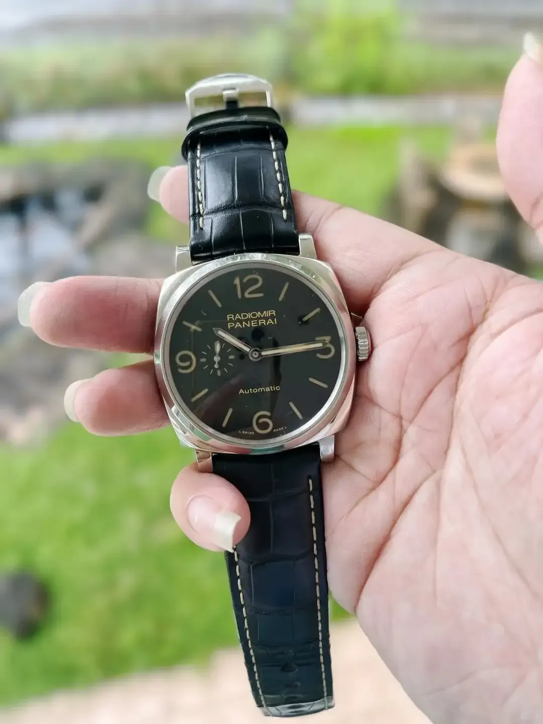 Panerai Radiomir Men Automatic Black Alligator Watch PAM00572