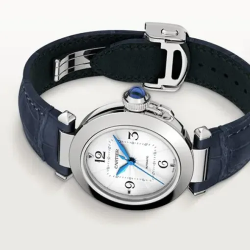Cartier Pasha de Cartier Women Automatic Silver Alligator Watch WSPA0012