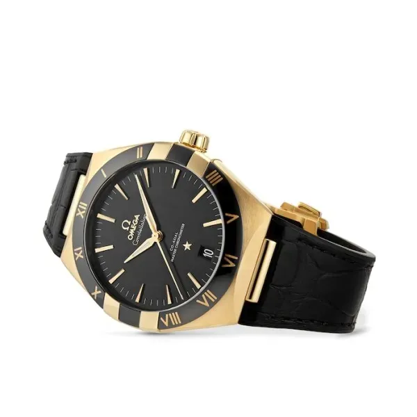 Omega Constellation Men Automatic Black Leather Watch O13163412101001