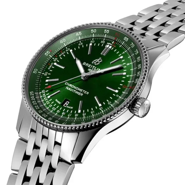 Breitling Navitimer Men Automatic Green Stainless Steel Watch A17326361L1A1