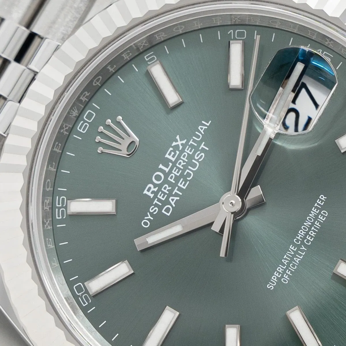 Rolex Datejust 41mm Green Dial 126334 Jubilee