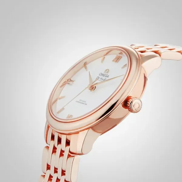 Omega De Ville Women Automatic Mother of Pearl 18ct Rose Gold Watch O42450332005002