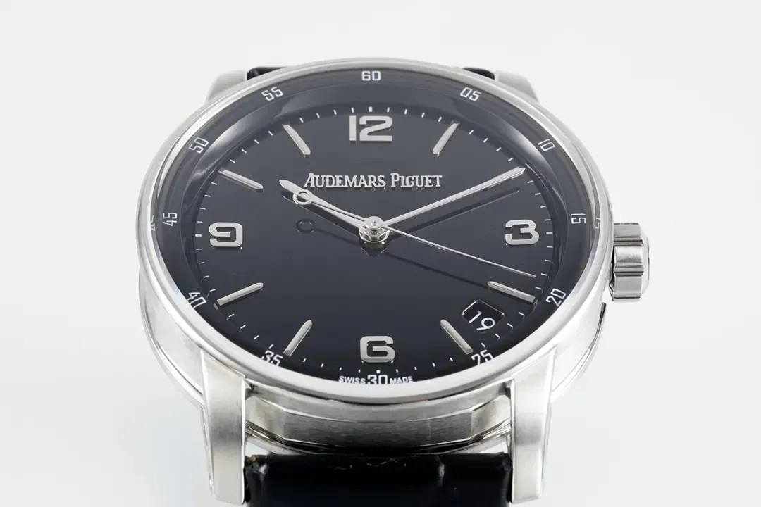 watch Audemars Piguet CODE 11.59 Blue Dial Three-Hand Automatic Watch   41mm Stainless Steel Case with Black Leather Strap