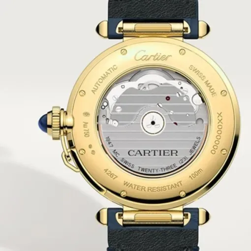 Cartier Pasha de Cartier Men Automatic Silver Alligator Watch WGPA0007