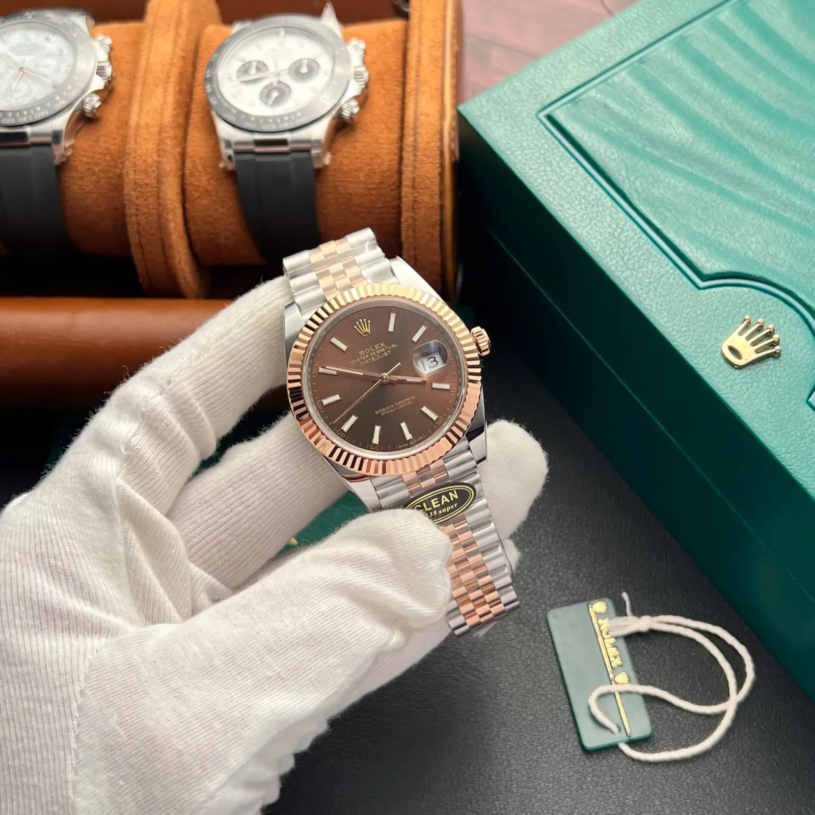 Superclone Rolex Datejust 41 mm Chocolate Dial 126331 Jubilee