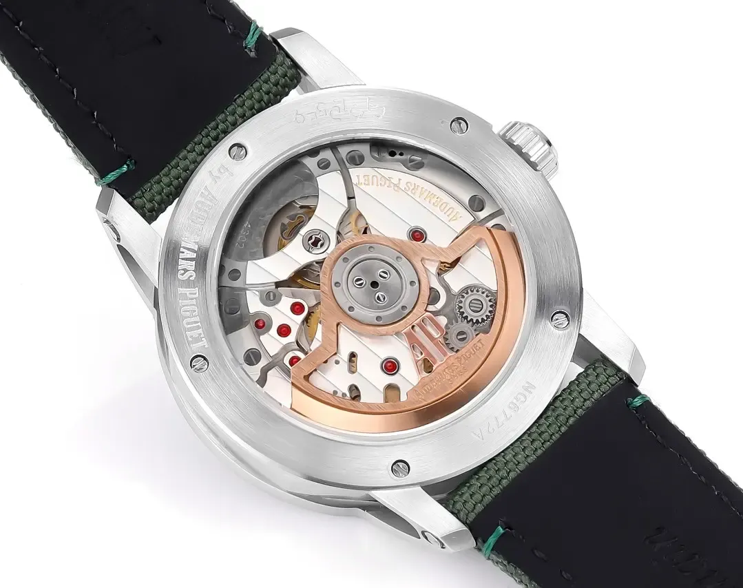watch Audemars Piguet CODE 11.59 Green Dial Stainless Steel Watch with Fabric Strap
