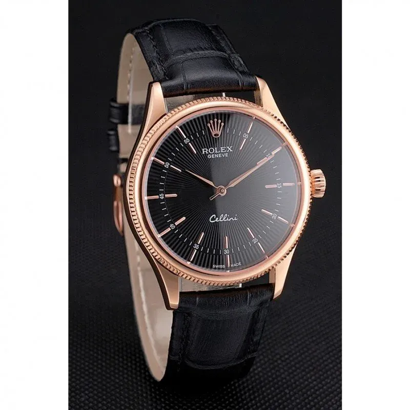 Superclone Rolex Cellini 38mm Black Dial REP016815