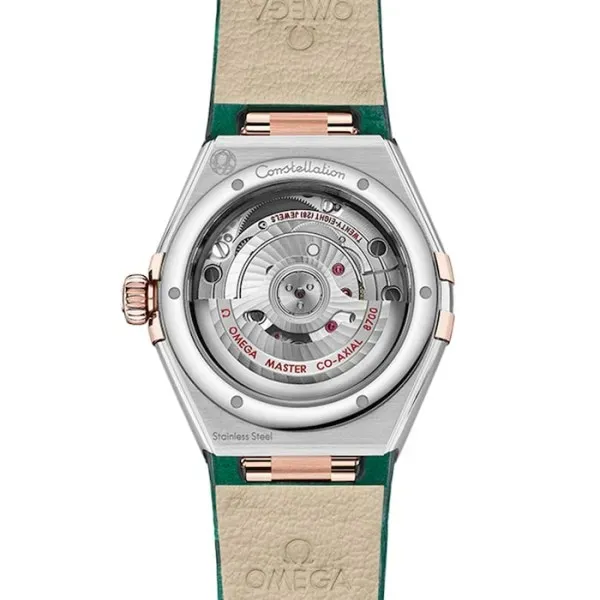Omega Constellation Women Automatic Green Leather Watch O13123292099001