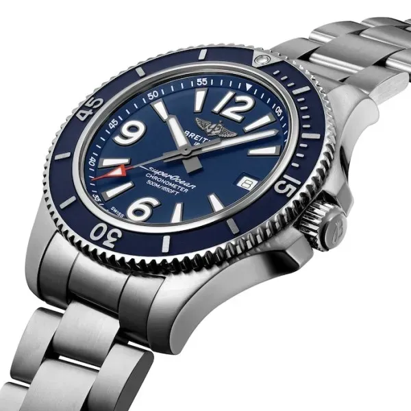 Breitling Superocean Men Automatic Blue Stainless Steel Watch A17366D81C1A1