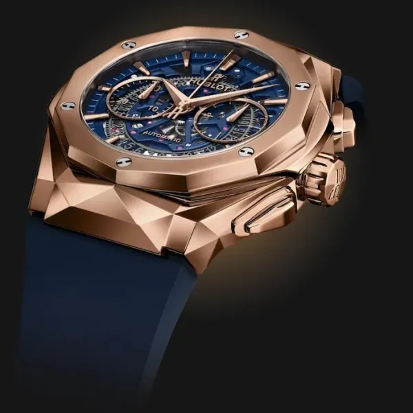 Hublot Classic Fusion Men Automatic Blue Rubber Watch 525.OX.5180.RX.ORL21