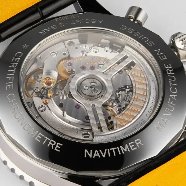 Breitling Navitimer Men Automatic Black Alligator Watch AB0137211B1P1