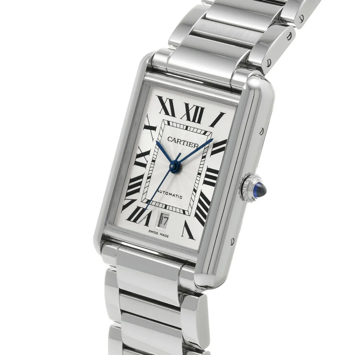 Cartier Tank Must Men Automatic Silver Stainless Steel Watch WSTA0053
