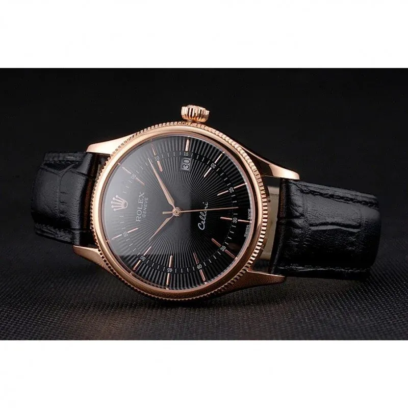 Superclone Rolex Cellini 38mm Black Dial REP016799