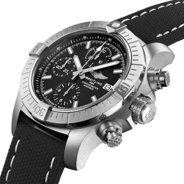 Breitling Avenger Men Automatic Black Fabric Watch A13385101B1X2