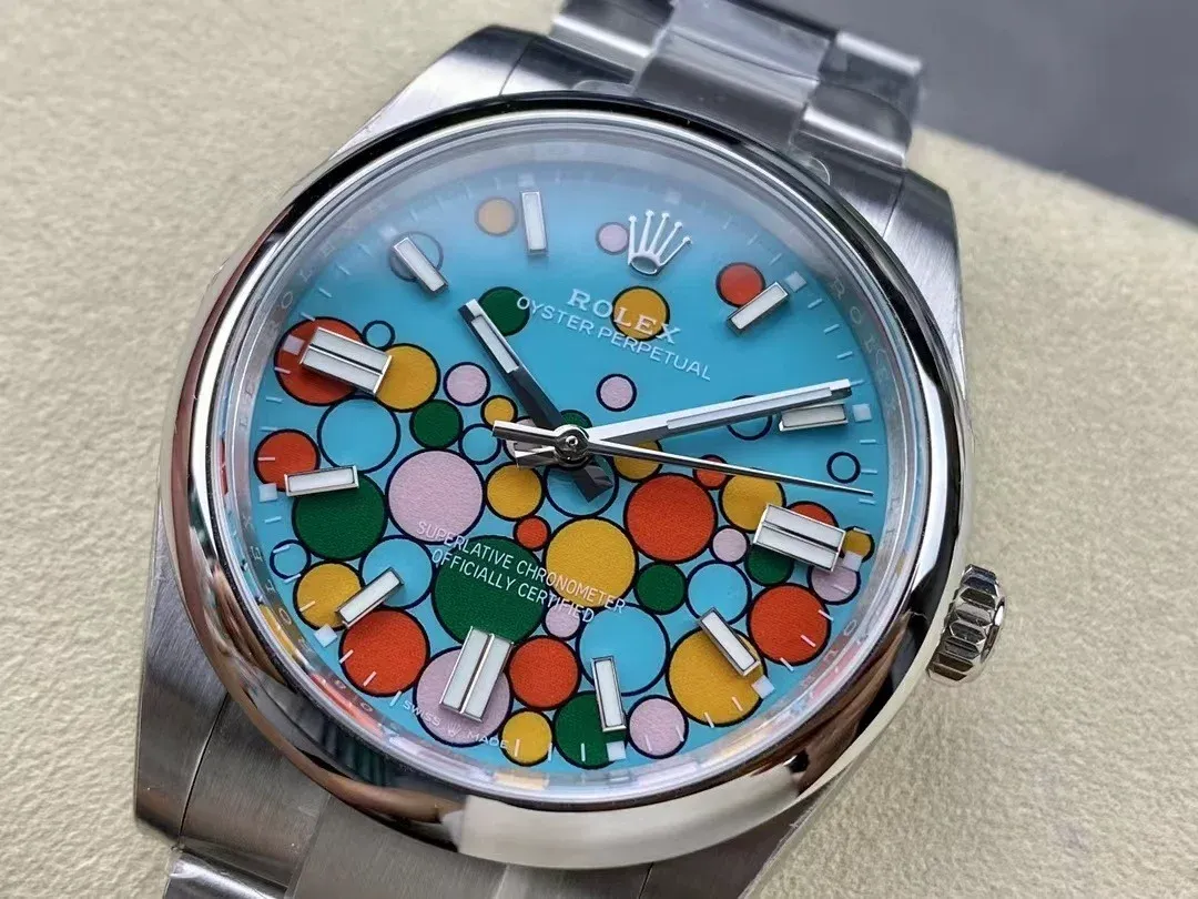 Superclone Rolex Oyster Perpetual 41 mm Turquoise Dial 124300