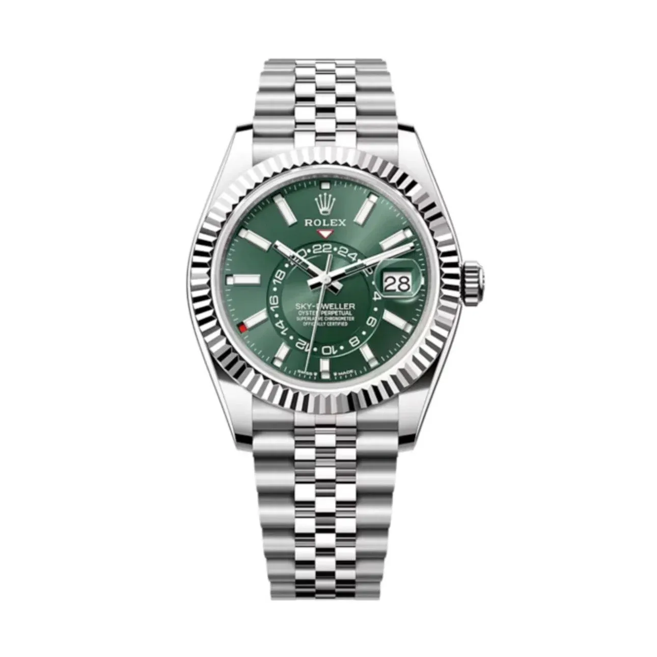Superclone Rolex Sky-Dweller 42 mm Mint green Dial 336934 Jubilee