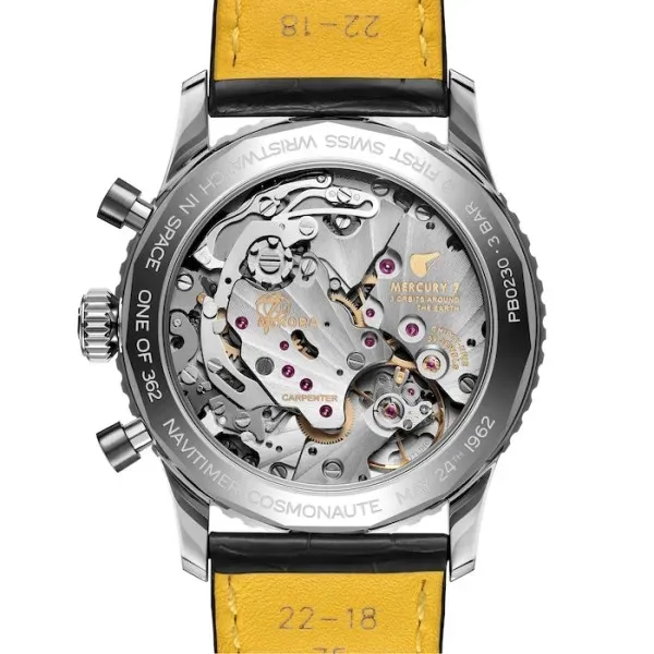 Breitling Navitimer Men Automatic Black Crocodile Watch PB02301A1B1P1