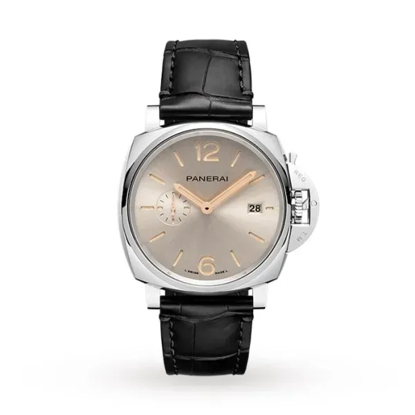 Panerai Luminor Due Men Automatic Ivory Alligator Watch PAM01249