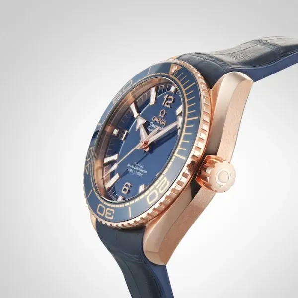 Omega Planet Ocean Men Automatic Blue Leather Watch O21563442103001