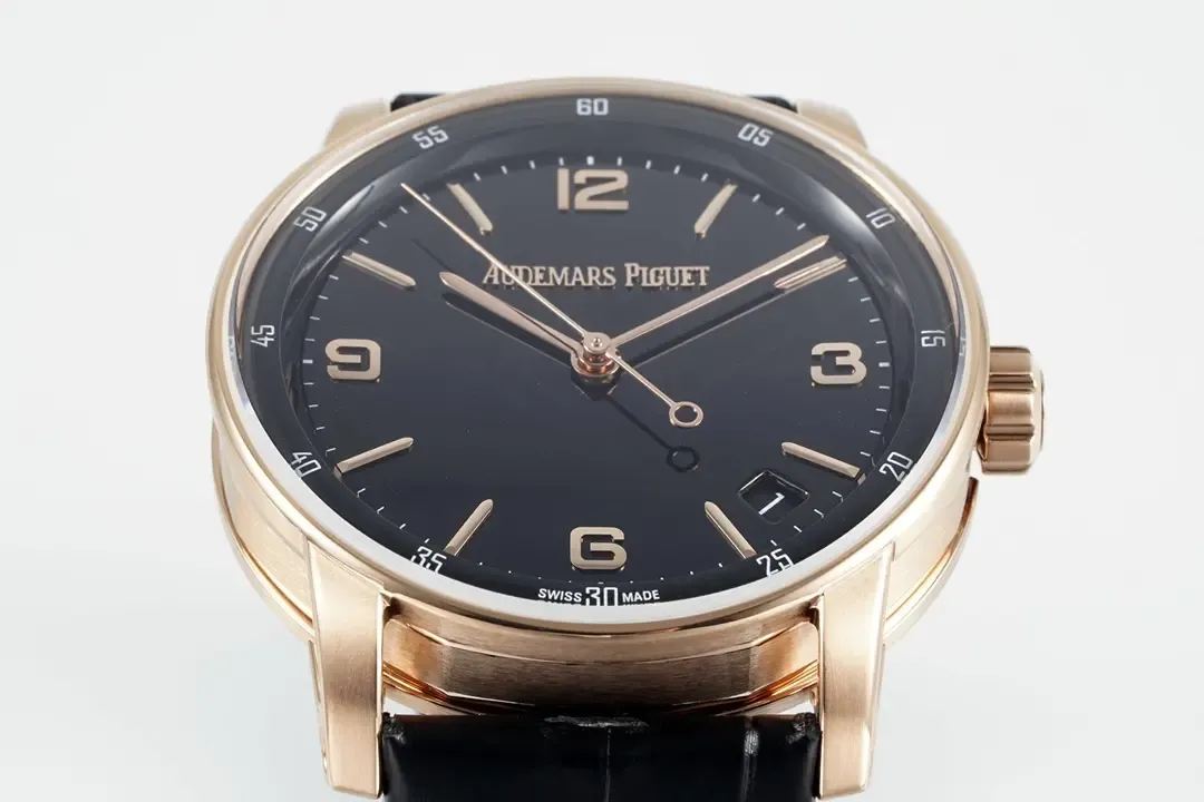 watch Audemars Piguet CODE 11.59 Blue Dial Three-Hand Automatic Watch   Rose Gold and Stainless Steel, 41mm