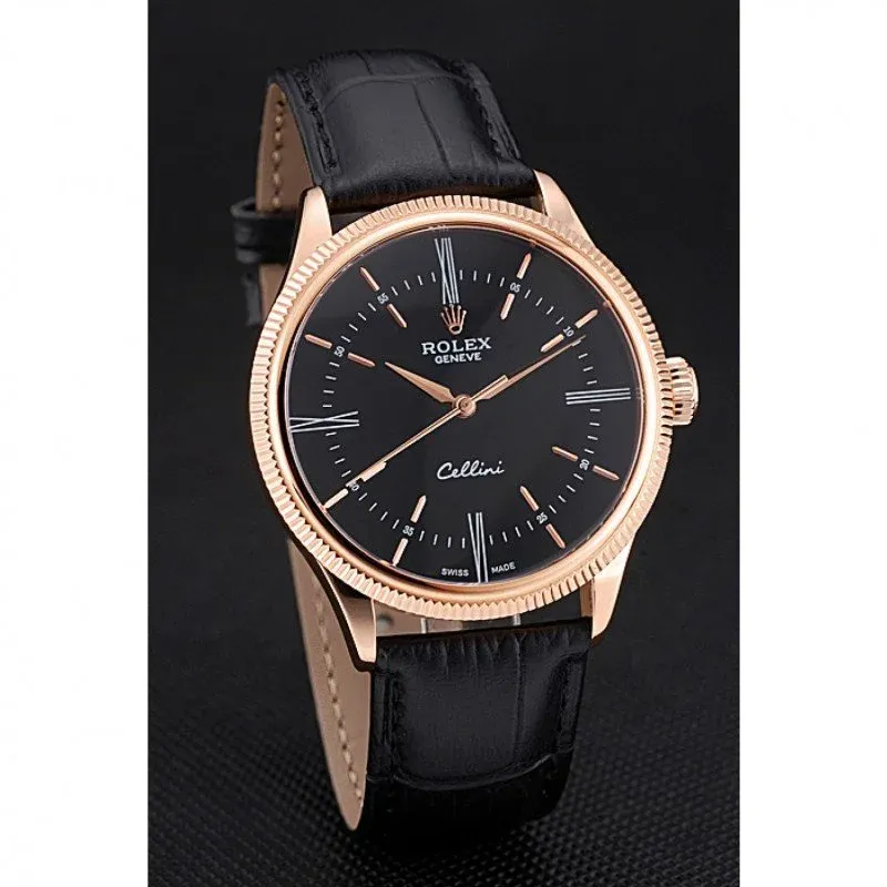 Superclone Rolex Cellini 39mm Black Dial 622656