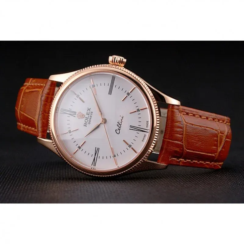 Superclone Rolex Cellini 38mm White Dial REP016795