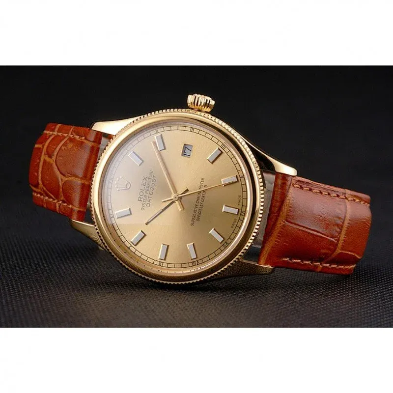 Superclone Rolex Datejust 38mm Gold Dial REP016818
