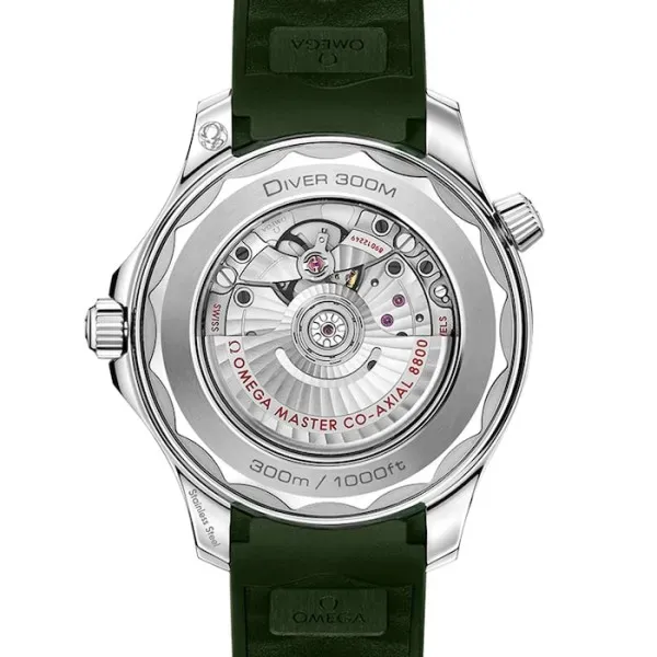 Omega Seamaster Men Automatic Green Rubber Watch O21032422010001