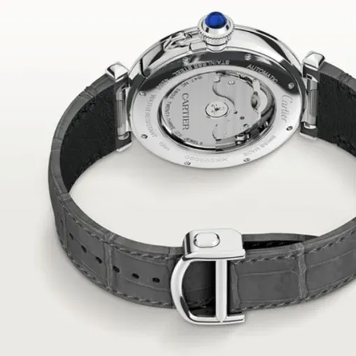 Cartier Pasha de Cartier Men Automatic Silver Alligator Watch WSPA0010