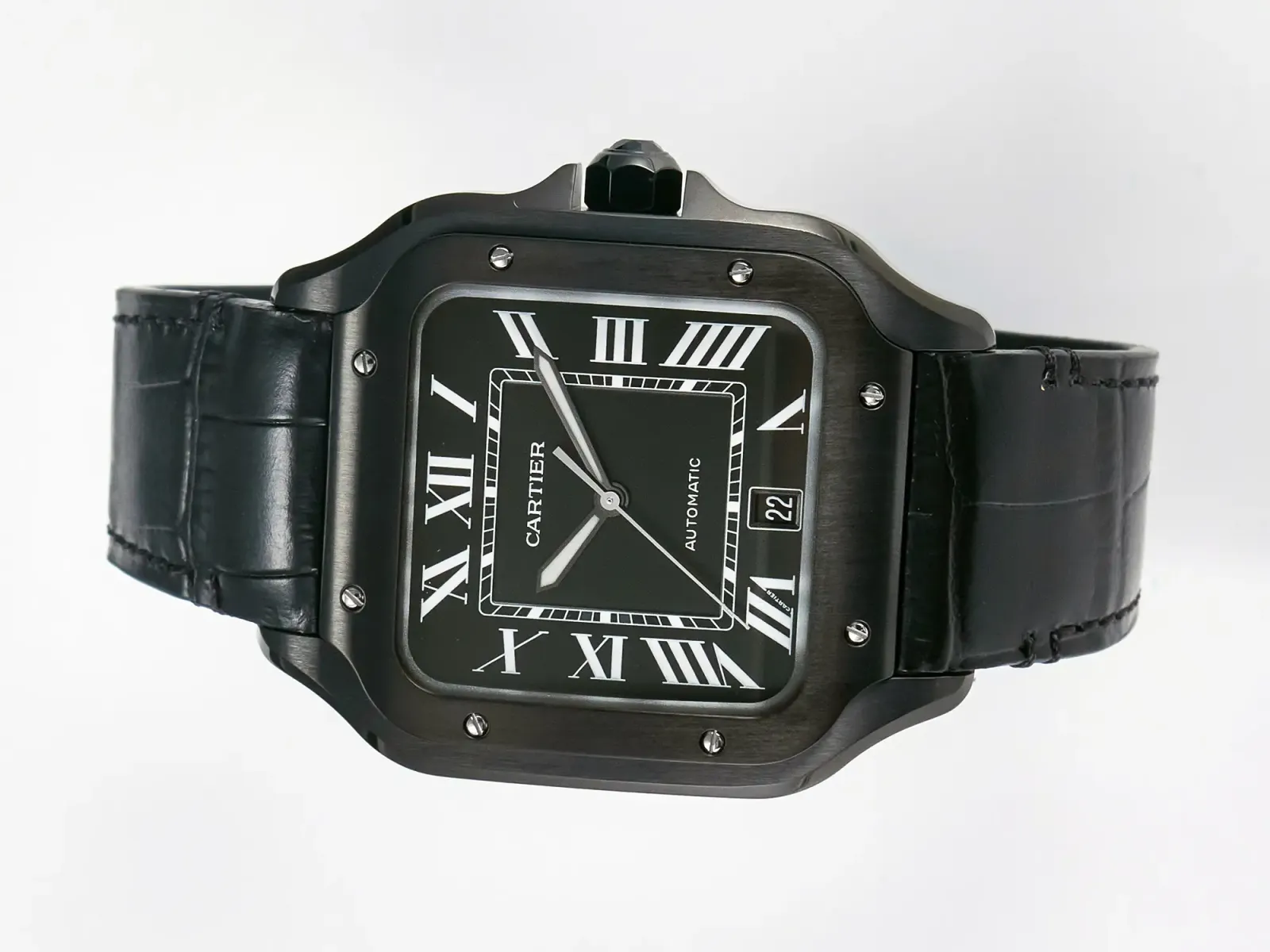 Cartier Santos de Cartier Men Automatic Black Rubber Watch WSSA0039