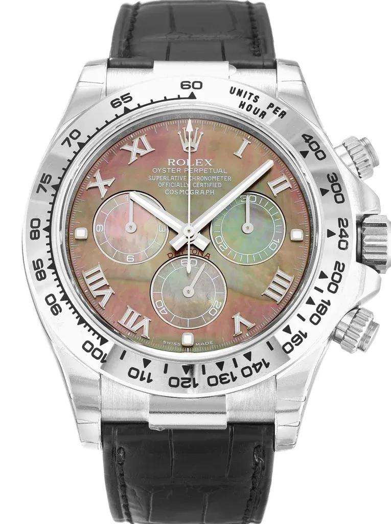 Rolex Daytona 40mm Mother of Pearl   Black Dial 116519