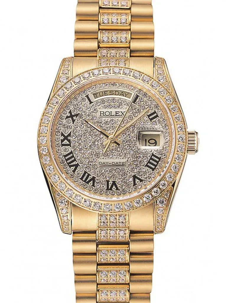 Superclone Rolex Day-Date 37mm Gold Dial 1453956