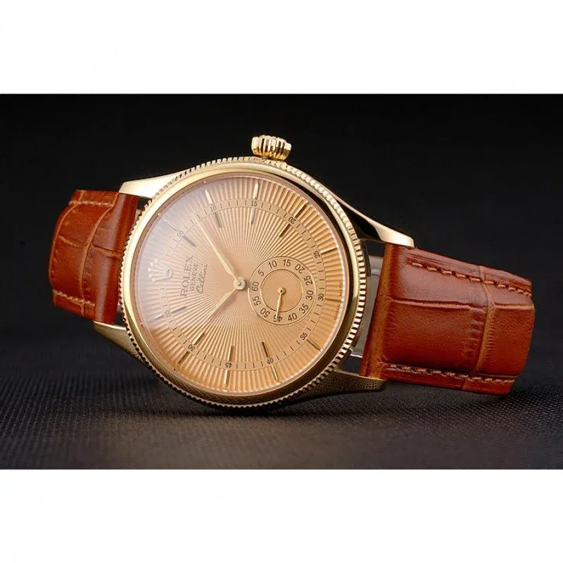 Superclone Rolex Cellini 38mm Gold Dial REP016789