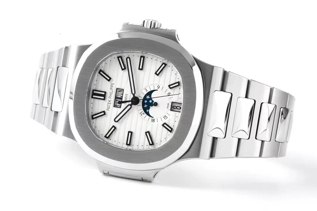 Patek Philippe Nautilus Silver Annual Calendar