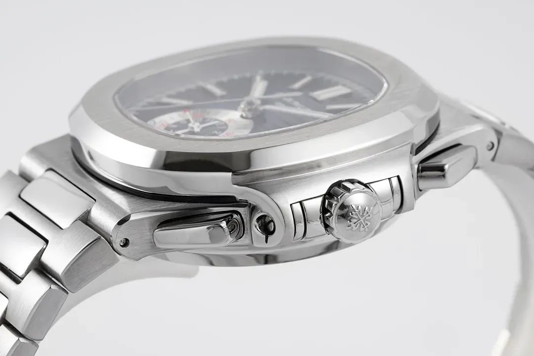 Patek Philippe 5980 Silver Chronograph Watch