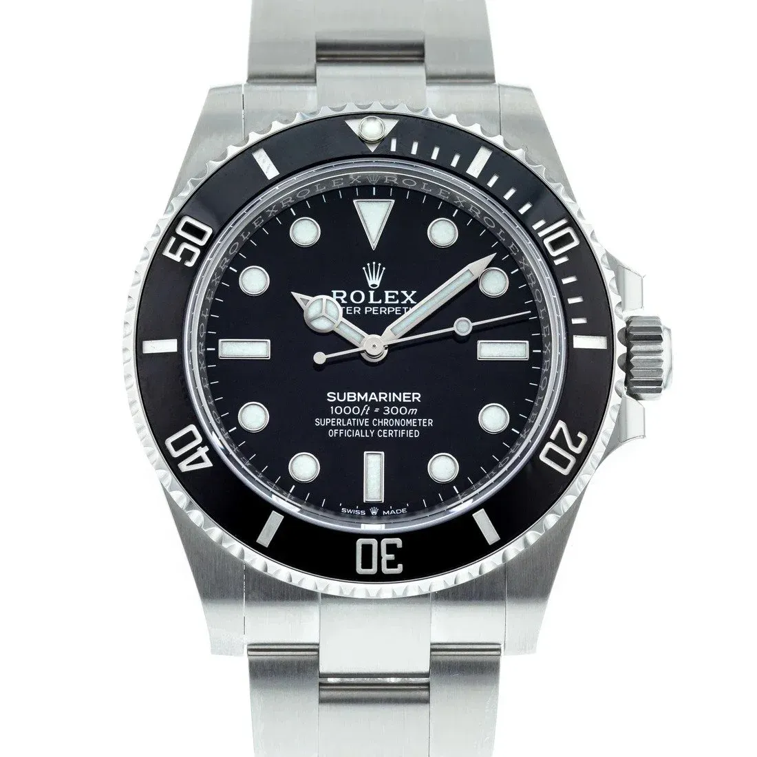 Superclone Rolex Submariner 41mm Black Dial 124060 No-Date