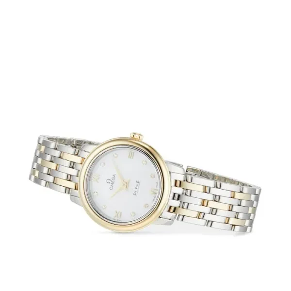 Omega De Ville Women Quartz Mother of Pearl 18ct Yellow Gold Watch O42420246055001