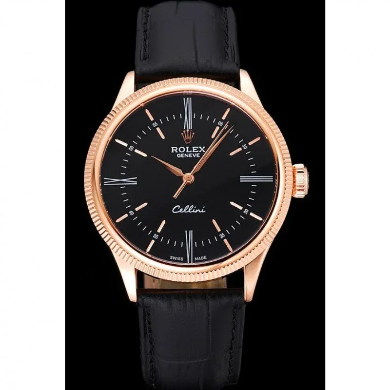 Superclone Rolex Cellini 39mm Black Dial 622656