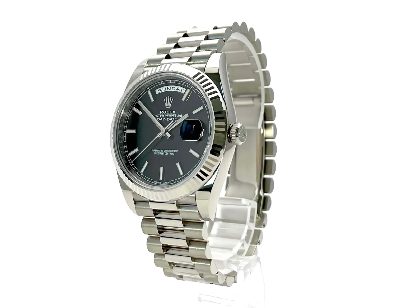 Superclone Rolex Day-Date 40mm Black Dial 228239