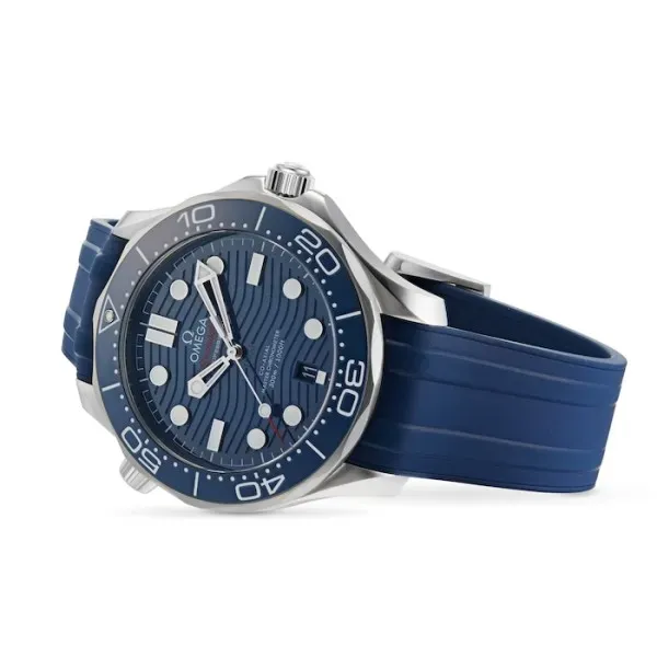 Omega Seamaster Men Automatic Blue Rubber Watch O21032422003001