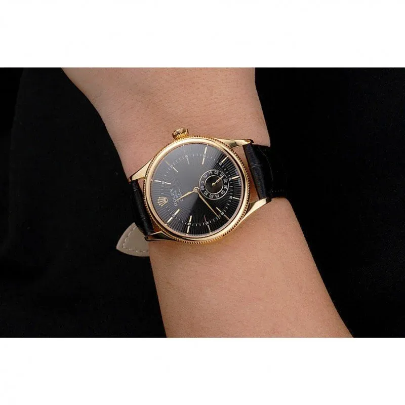 Superclone Rolex Cellini 38mm Black Dial REP016806