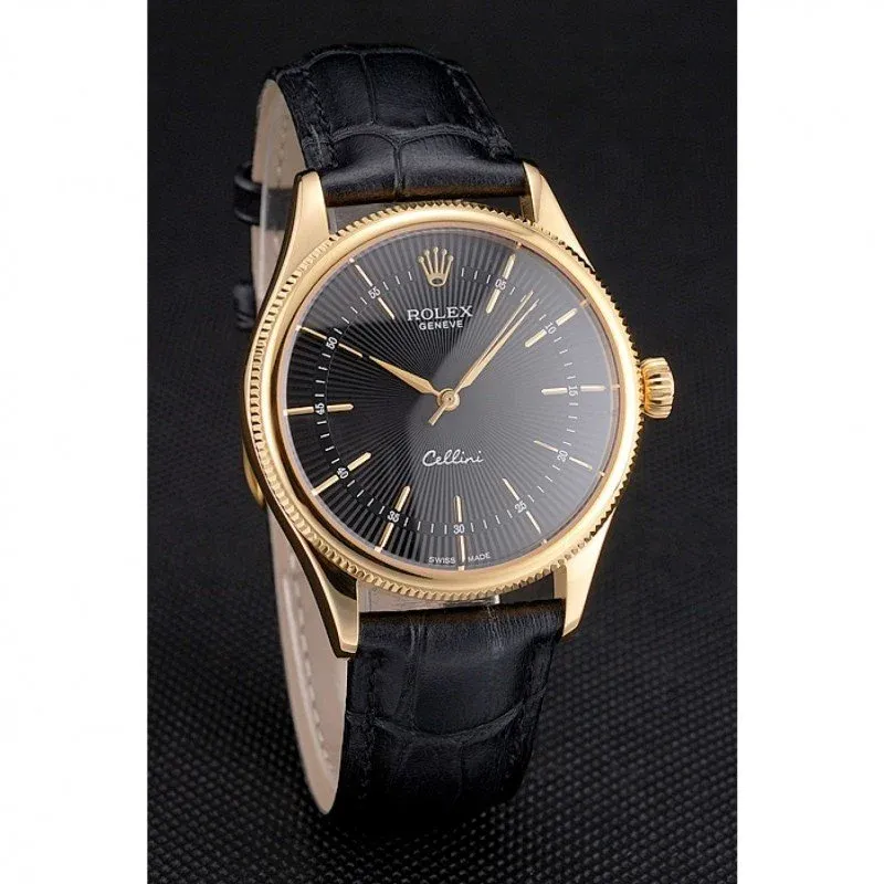 Superclone Rolex Cellini 38mm Black Dial REP016803