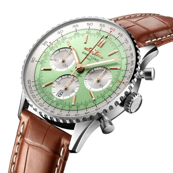 Breitling Navitimer Men Automatic Mint Alligator Watch AB0139211L1P1