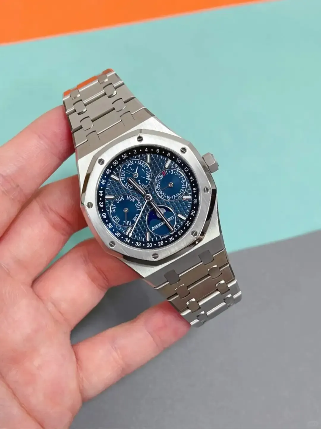 Audemars Piguet Royal Oak Perpetual Calendar Blue 26574ST.OO.1220ST.02