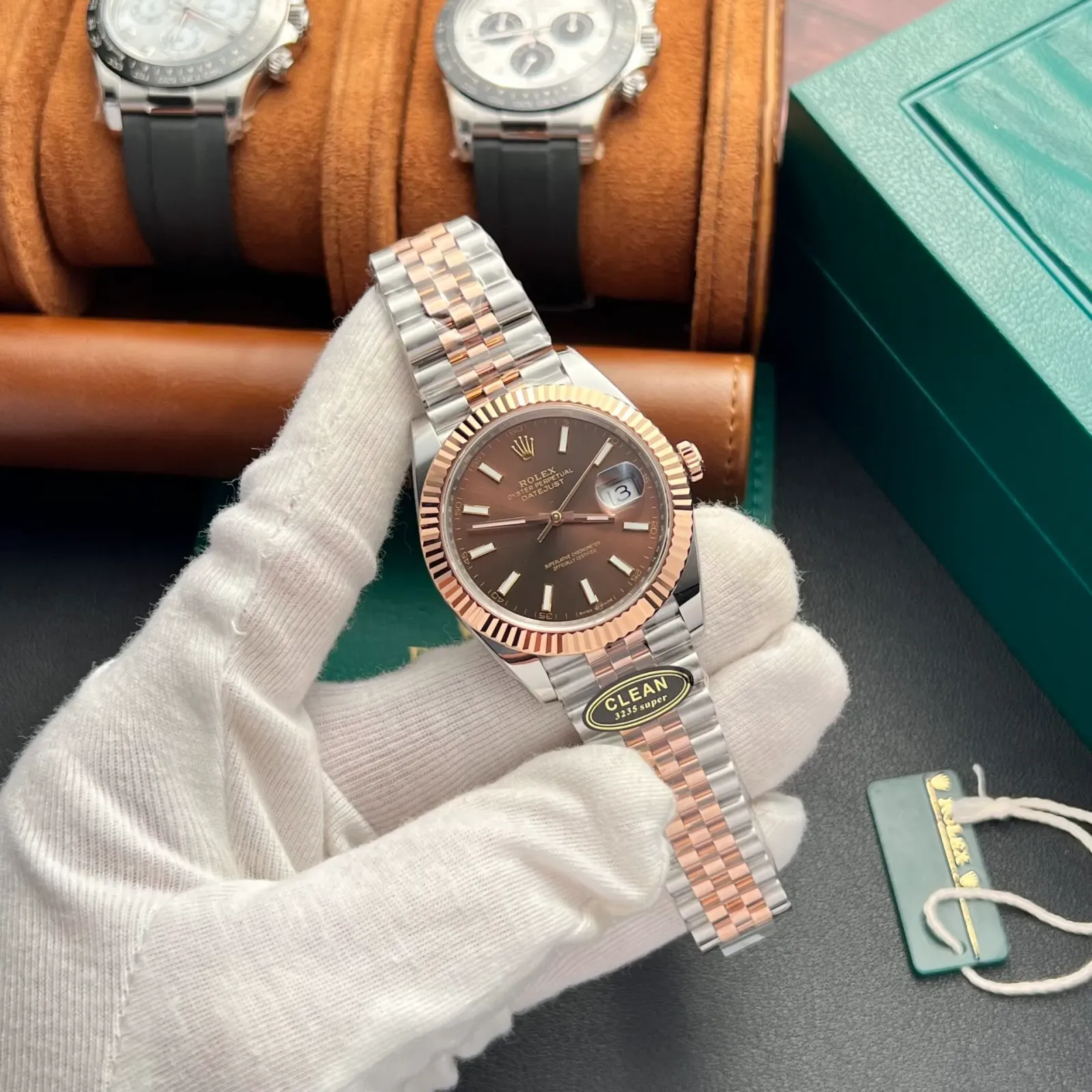 Superclone Rolex Datejust 41 mm Chocolate Dial 126331 Jubilee
