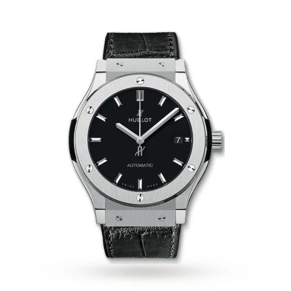 Hublot Classic Fusion Men Automatic Black Alligator Watch 565.NX.1171.LR