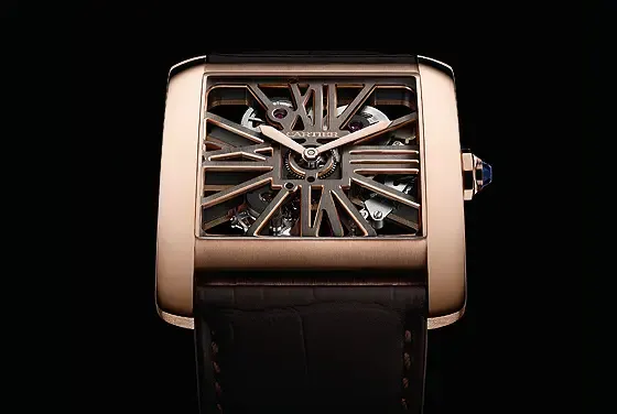 Cartier Tank MC Men Automatic Leather Watch W5310040
