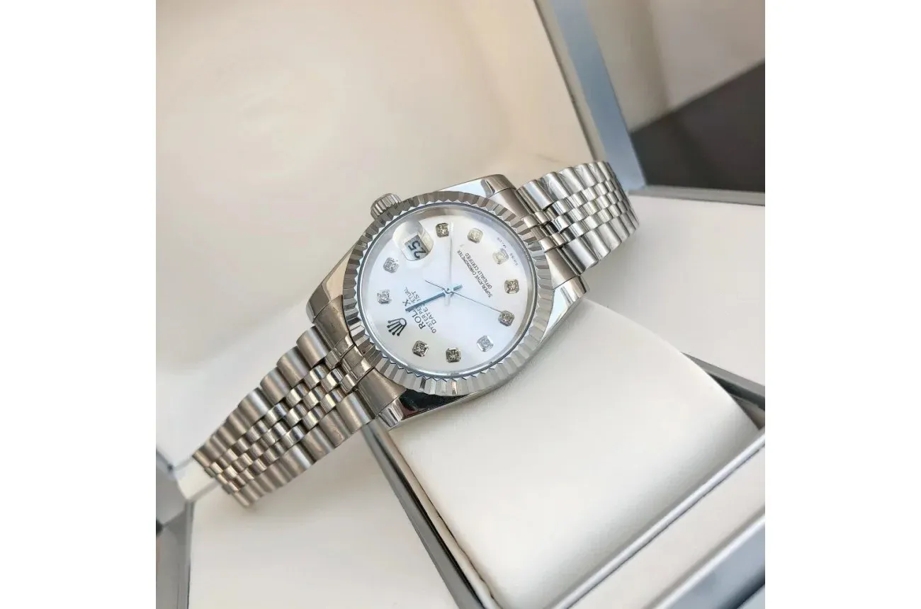 Couple Watches Rolex Datejust 36/28mm SS/SS Jub Sliver/Dia