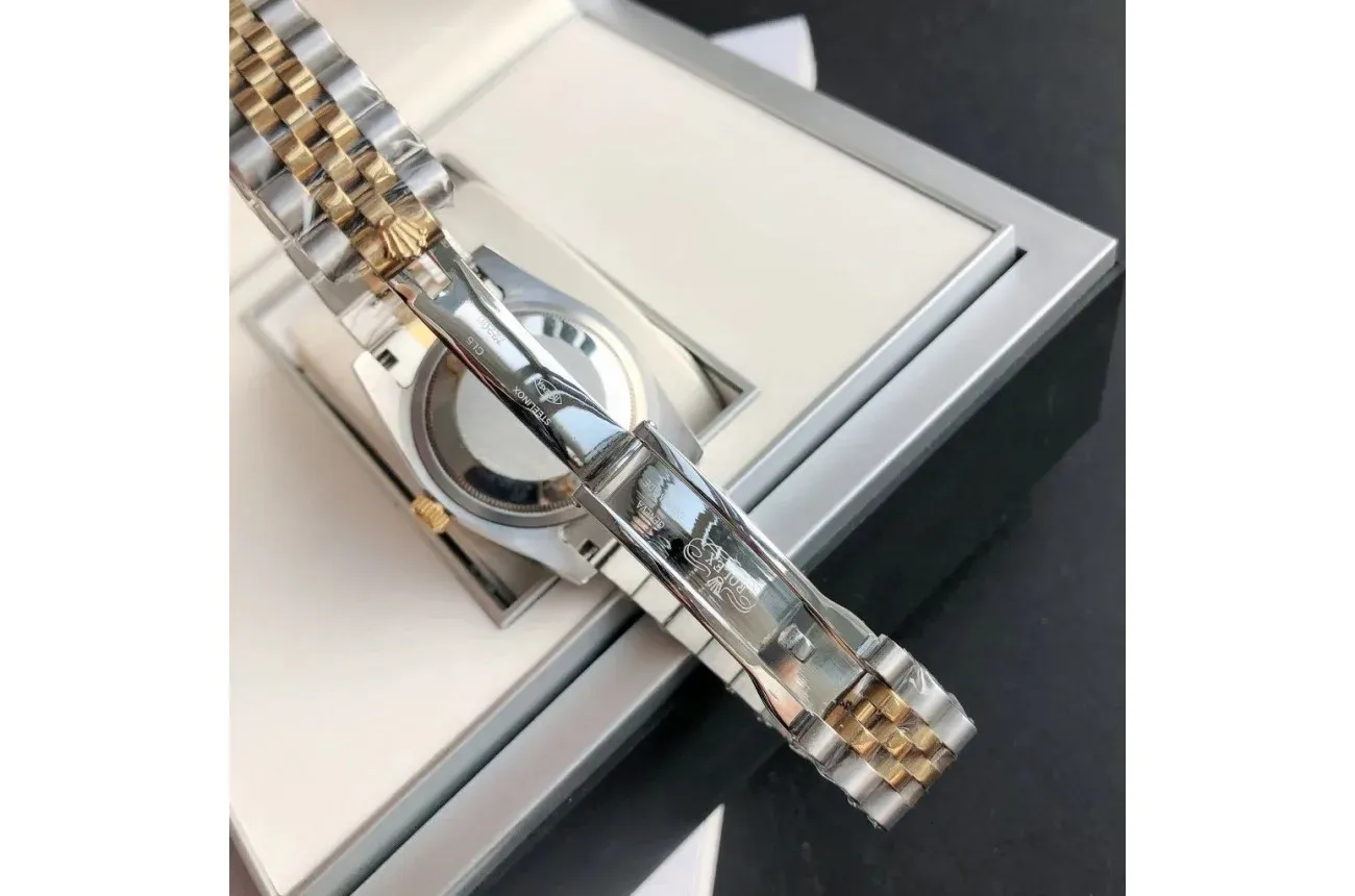 Couple Watches Rolex Datejust 36/28mm RG/SS Jub Green/Dial
