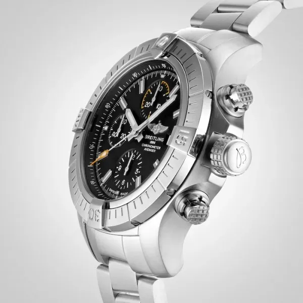 Breitling Avenger Men Automatic Black Stainless Steel Watch A13317101B1A1